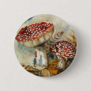 waterverf gnoom ronde button 5,7 cm