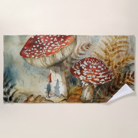 waterverf gnoom strandlaken (Voorkant)