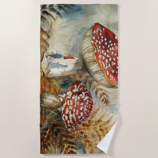 waterverf gnoom strandlaken (Voorkant)