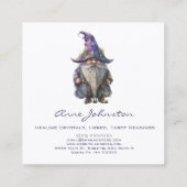 Waterverf gnoom vierkante visitekaartje (Achterkant)