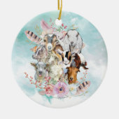 Waterverf GOAT Briet Collage | GetYerGoat™ Keramisch Ornament (Voorkant)