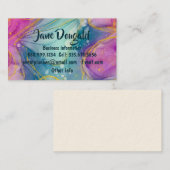 Waterverf Gold Abstract, modern zakelijk Visitekaartje (Voorkant / Achterkant)