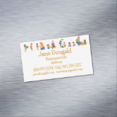 Waterverf Gold Apple-leraar, instructeur-testeraar Magnetisch Visitekaartje (Voorbeeld)