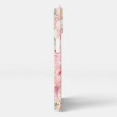 Waterverf Gold Blush Pink Floral Monogram iPhone Hoesje (Rechterkant)