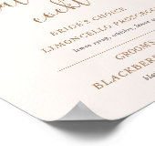 Waterverf Gold burgundy rozen cocktail Sign. Poster (Hoek)