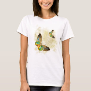 *~* Waterverf Gold Butterfly op Gold Dust Glitter T-shirt