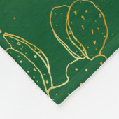 Waterverf Gold Cactus Fleece Deken (Hoek)