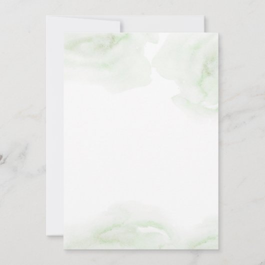 Waterverf Gold Confetti Baptisme Kaart (Achterkant)