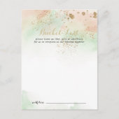 Waterverf Gold Confetti Wedding Bucket List-kaarte Briefkaart (Voorkant)