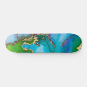 Waterverf Gold Foil kleurig Abstract Persoonlijk Skateboard (Horizontaal)