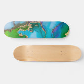 Waterverf Gold Foil kleurig Abstract Persoonlijk Skateboard (Horizontaal)
