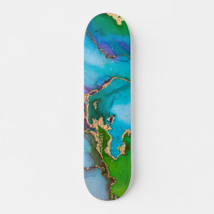 Waterverf Gold Foil kleurig Abstract Persoonlijk Skateboard