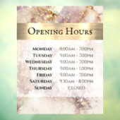 Waterverf Gold Foil openingstijden Venster Cling Raamsticker (Vel 3)