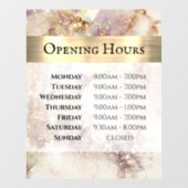 Waterverf Gold Foil openingstijden Venster Cling Raamsticker (Vel)