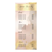 Waterverf Gold Foil Prijs Black Blush Pink Luxury Reclamekaart (Voorkant)