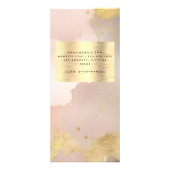 Waterverf Gold Foil Prijs Black Blush Pink Luxury Reclamekaart (Achterkant)