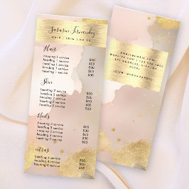 Waterverf Gold Foil Prijs Black Blush Pink Luxury Reclamekaart