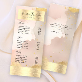 Waterverf Gold Foil Prijs Black Blush Pink Luxury Reclamekaart