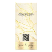 Waterverf Gold Foil prijslijst Scan om QR te betal Reclamekaart (Achterkant)
