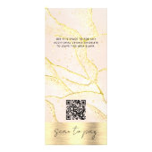 Waterverf Gold Foil prijslijst Scan om QR te betal Reclamekaart (Achterkant)