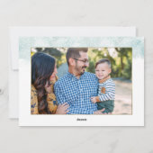 Waterverf Gold Foil Script Calligrafie 2 Foto Feestdagenkaart (Achterkant)