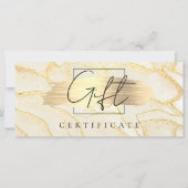 Waterverf Gold Folie Cadeaubon Voucher Kaart (Voorkant)