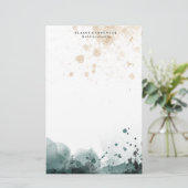 Waterverf Gold gepersonaliseerd briefpapier (Staand voorkant)