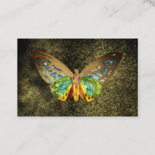 *~* Waterverf Gold Gilded Butterfly Gold Glitter Visitekaartje