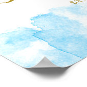 Waterverf Gold Glitter Gender onthullen Welkom Poster (Hoek)