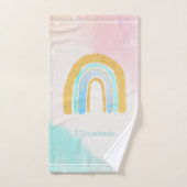 Waterverf Gold Glitter Rainbow Bad Handdoek (Handdoek)