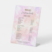 Waterverf Gold Glitter Whisk Bakkerij Prijslijst Reclamebord Met Voetstuk (Voorkant)