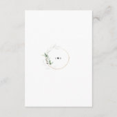 Waterverf Gold Greenery Wedding Details Informatiekaartje (Achterkant)