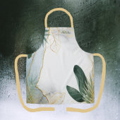Waterverf Gold/Hunter Green Verlaat Pattern Apron Schort