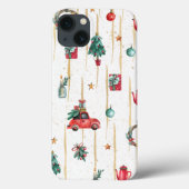 Waterverf Gold Kerstmis 7 Patroon Case-Mate iPhone Case (Achterkant)
