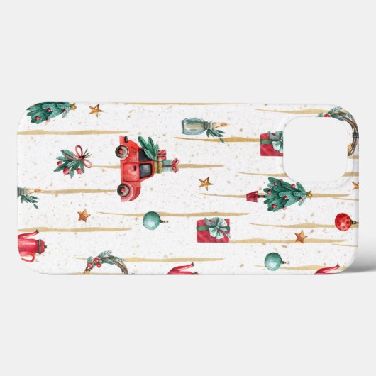 Waterverf Gold Kerstmis 7 Patroon Case-Mate iPhone Case (Achterkant (horizontaal))