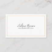 Waterverf Gold Labrador Hond Wandelen Visitekaartje (Achterkant)