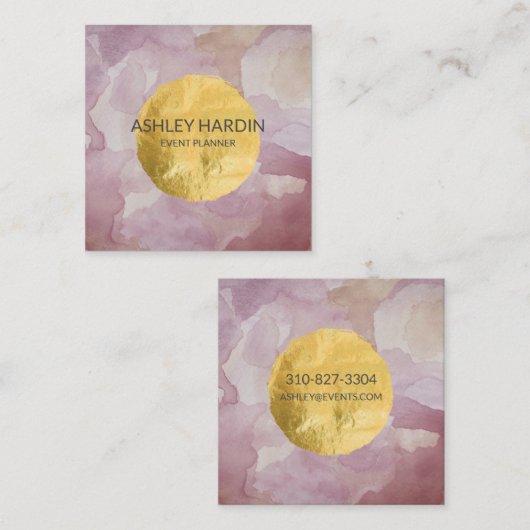 Waterverf Gold Leaf Visitekaartje (Voorkant / Achterkant)