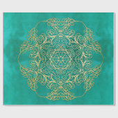 Waterverf & Gold Mandala Cadeaupapier (Vlak)