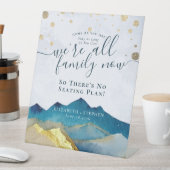 Waterverf Gold Mountain Open Seating Weddenschap Reclamebord Met Voetstuk (Insitu)