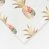 Waterverf Gold Pineapple Fleece Blanket (Hoek)