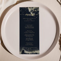 Waterverf Gold-plash-kalligrafie menu