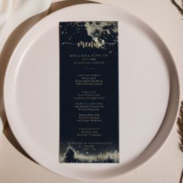 Waterverf Gold-plash-kalligrafie menu