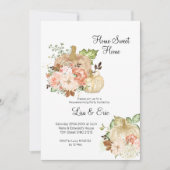 Waterverf Gold Pumpkin Housewarming Party Invite Kaart (Voorkant)