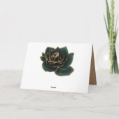 Waterverf Gold Rozen Gevouwen Foto Hartelijk dank Kaart (Achterkant)