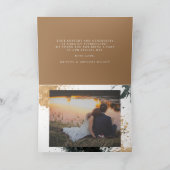 Waterverf Gold Rozen Gevouwen Foto Hartelijk dank Kaart (Binnen)