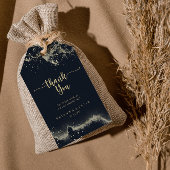 Waterverf Gold Splash bruiloft dank u Cadeaulabel