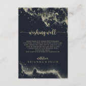 Waterverf Gold Splash Bruiloft Wishing Well Informatiekaartje (Voorkant)