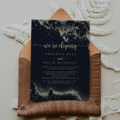 Waterverf Gold Splash Elopement Kaart