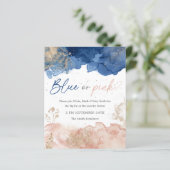 Waterverf Gold Splash Genderonderzoek Uitnodiging (Staand voorkant)