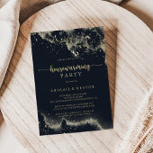 Waterverf Gold Splash Housewarming Party Kaart